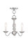 Williamsburgh Three Light Mini Chandelier/Ceiling Mount in Brushed Nickel (107|500991)