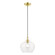Aldrich One Light Pendant in Satin Brass w/Polished Brass (107|4909312)