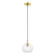 Aldrich One Light Pendant in Satin Brass w/Polished Brass (107|4908812)