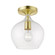 Aldrich One Light Semi-Flush Mount in Satin Brass w/Polished Brass (107|4908712)