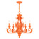 Valencia Five Light Chandelier in Shiny Orange (107|4906577)