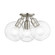Downtown Three Light Semi-Flush Mount in Brushed Nickel (107|4897891)