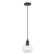 Downtown One Light Mini Pendant in Bronze w/Antique Brass (107|4897107)