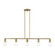 Lansdale Five Light Linear Chandelier in Antique Brass (107|4716501)
