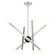 Monaco Eight Light Chandelier in Brushed Nickel w/ Black Chromes (107|4698591)