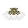 Montgomery Three Light Semi-Flush Mount in Antique Brass (107|4633901)