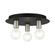 Hillview Three Light Flush Mount in Black w/ Brushed Nickels (107|4587304)