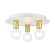 Hillview Three Light Flush Mount in White w/ Polished Brasss (107|4587303)