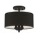 Bainbridge Three Light Semi-Flush Mount in Black (107|4344104)