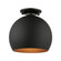 Piedmont One Light Semi-Flush Mount in Black w/ Brushed Nickels (107|4339004)