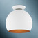 Piedmont One Light Semi-Flush Mount in White w/ Brushed Nickels (107|4339003)