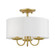 Brookdale Three Light Semi-Flush Mount in Soft Gold (107|4298733)