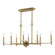 Bennington Eight Light Linear Chandelier in Antique Brass w/ Bronze (107|4270801)