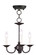 Home Basics Three Light Mini Chandelier in Black (107|415304)