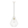 Linz One Light Pendant in Textured White w/Antique Brass (107|4132513)
