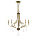 Glendale Five Light Chandelier in Antique Brass w/ Bronzes (107|4127501)