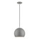 Piedmont One Light Pendant in Shiny Light Gray w/Polished Chrome (107|4118190)