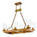 Metuchen Eight Light Linear Chandelier in Aged Gold w/ Rope Rods (107|4106626)