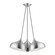 Amador Three Light Pendant in Brushed Aluminum w/ Polished Chromes (107|4105366)