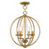 Arabella Four Light Mini Chandelier/Ceiling Mount in Antique Gold Leaf (107|4091448)