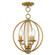 Arabella Three Light Mini Chandelier/Ceiling Mount in Antique Gold Leaf (107|4091348)