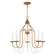 Alessia Five Light Chandelier in Antique Gold Leaf (107|4079548)