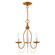 Alessia Three Light Mini Chandelier in Antique Gold Leaf (107|4079348)