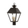 Wentworth Three Light Outdoor Post Top Lantern in Bronze w/Antique Brass Finish Cluster (107|2721907)