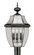 Monterey Three Light Post-Top Lanterm in Black (107|235404)