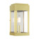 York One Light Outdoor Wall Lantern in Satin Brass w/ Brushed Nickel Stainless Steel (107|2123112)