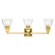 Mission Three Light Vanity in Polished Brass (107|1717302)