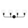 Downtown Four Light Vanity Sconce in Black w/Brushed Nickel (107|1697504)