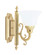 French Regency One Light Bath Vanity in Polished Brass (107|128102)