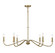 Jasmine Six Light Chandelier in Warm Brass (159|V6L122206322)