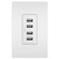 radiant Quad USB Charger in White (246|TM8USB4WCC6)