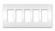 radiant Five-Gang Screwless Wall Plate in White (246|RWP265W)