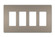 radiant Four-Gang Screwless Wall Plate in Nickel (246|RWP264NI)
