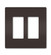radiant Two-Gang Screwless Wall Plate in Brown (246|RWP262)