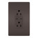 radiant 15A Tamper Resistant Ultra Fast PLUS Power Delivery USB Type C/C Outlet in Brown (246|R26USBPD)