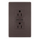 radiant 15A Tamper-Resistant Ultra-Fast USB Type C/C Outlet in Dark Bronze (246|R26USBCC6DBCCV4)