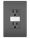 radiant 15A Tamper-Resistant Outlet with Night Light in Black (246|NTL885TRBKCC6)