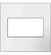 adorne Two-Gang Screwless Wall Plate in Mirror White (246|AWM2GMW4)