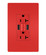 radiant Tamper-Resistant 20A Duplex Self-Test GFCI Receptacles with SafeLock Protection, Type A/A Outlet in Red (246|2097TRUSBAARED)