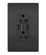 radiant Tamper-Resistant 20A Duplex Self-Test GFCI Receptacles with SafeLock Protection, Type A/A Outlet in Black (246|2097TRUSBAABK)
