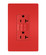 radiant Tamper-Resistant 20A Duplex Self-Test GFCI Receptacle with SafeLock Protection in Red (246|2097TRRED)