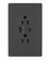 radiant Tamper-Resistant 15A Duplex Self-Test GFCI Receptacles with SafeLock Protection, USB Type A/C C4 in Graphite (246|1597TRUSBACGC4)