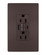 radiant Tamper-Resistant 15A Duplex Self-Test GFCI Receptacles with SafeLock Protection, USB Type A/C in Dark Bronze (246|1597TRUSBACDBC4)
