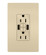 radiant Tamper-Resistant 15A Duplex Self-Test GFCI Receptacles with SafeLock Protection, USB Type A/A in Ivory (246|1597TRUSBAAI)