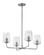 Kline LED Chandelier in Brushed Nickel (531|83454BN)