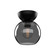 Arcadia One Light Semi-Flush Mount in Black/Smoked (347|SF59706BKSM)